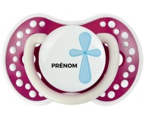 It's a girl croix rose + prénom : 0/6 mois - Fuchsia phosphorescente embout Lovi Dynamic