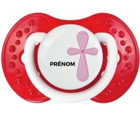 It's a boy croix bleue + prénom : 0/6 mois - Blanc-rouge classique embout Lovi Dynamic