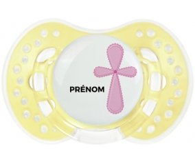 It's a boy croix bleue + prénom : 0/6 mois - Trendy-jaune classique embout Lovi Dynamic
