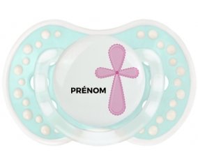It's a boy croix bleue + prénom : 0/6 mois - Retro-turquoise-lagon classique embout Lovi Dynamic