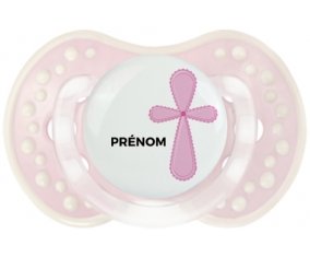It's a boy croix bleue + prénom : 0/6 mois - Retro-rose-tendre classique embout Lovi Dynamic