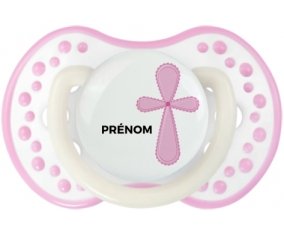 It's a boy croix bleue + prénom : 0/6 mois - Blanc-rose phosphorescente embout Lovi Dynamic