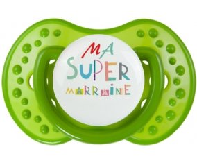 Ma super marraine + prénom : 0/6 mois - Vert classique embout Lovi Dynamic