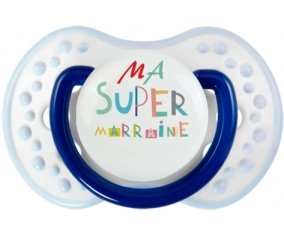 Ma super marraine + prénom : 0/6 mois - Marine-blanc-bleu classique embout Lovi Dynamic