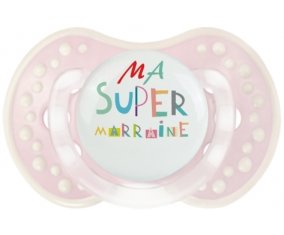 Ma super marraine + prénom : 0/6 mois - Retro-rose-tendre classique embout Lovi Dynamic