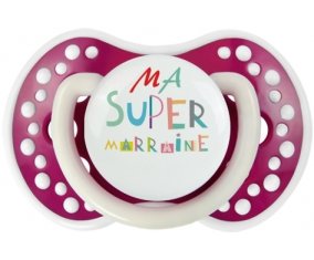 Ma super marraine + prénom : 0/6 mois - Fuchsia phosphorescente embout Lovi Dynamic