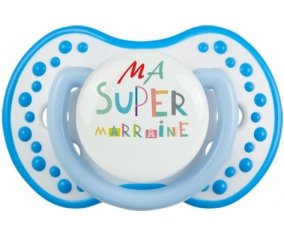 Ma super marraine + prénom : 0/6 mois - Blanc-bleu phosphorescente embout Lovi Dynamic