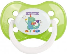Joyeux anniversaire style 2 + prénom : Vert classique embout anatomique