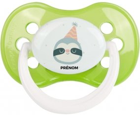 Paresseux anniversaire + prénom : Vert classique embout anatomique