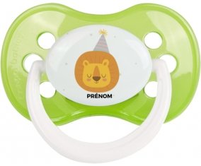 Lion anniversaire + prénom : Vert classique embout anatomique