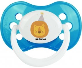 Lion anniversaire + prénom : Cyan classique embout anatomique