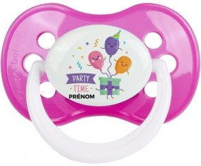 Party time anniversaire + prénom : Rose classique embout anatomique