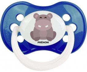 Hippopotame + prénom : Marine classique embout anatomique