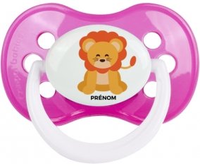Lion style 3 + prénom : Rose classique embout anatomique