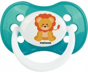 Lion style 3 + prénom : Turquoise classique embout anatomique
