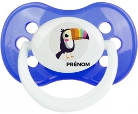 Toucan + prénom : Tétine Anatomique personnalisée