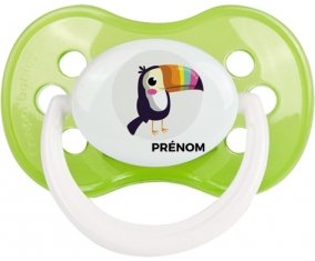 Toucan + prénom : Vert classique embout anatomique