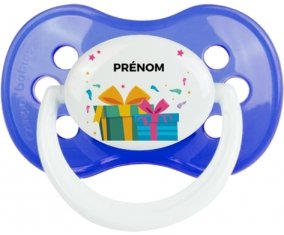 Tetine Cadeaux anniversaire style 2 + prénom embout Anatomique personnalisée