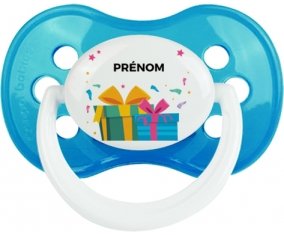 Cadeaux anniversaire style 2 + prénom : Cyan classique embout anatomique