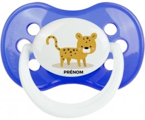 Tigre style 2 + prénom : Bleu classique embout anatomique