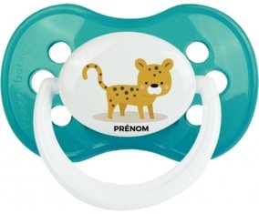 Tigre style 2 + prénom : Turquoise classique embout anatomique