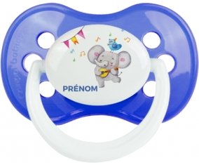 Tetine Éléphant party + prénom embout Anatomique personnalisée