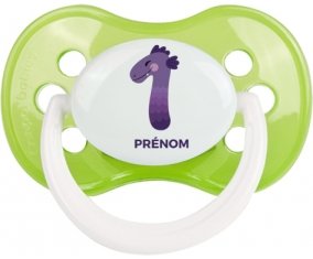 un an anniversaire style 1 + prénom : Vert classique embout anatomique