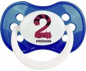 Deux ans anniversaire style 4 + prénom : Marine classique embout anatomique