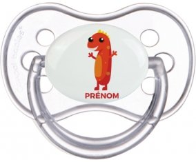un an anniversaire style 5 + prénom : Transparente classique embout anatomique