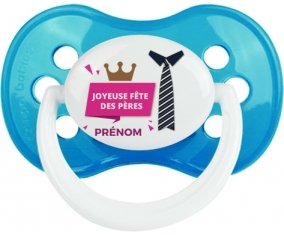 Joyeuse Fêtes des pères style 2 fille + prénom : Cyan classique embout anatomique