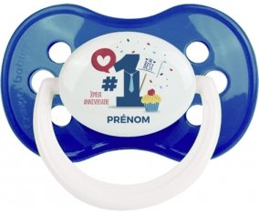 un an anniversaire style 7 + prénom : Marine classique embout anatomique