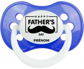 Happy father's day style 2 + prénom : Bleu classique embout anatomique