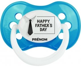 Happy father's day style 3 + prénom : Cyan classique embout anatomique