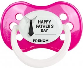 Happy father's day style 3 + prénom : Rose foncé classique embout anatomique