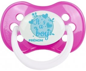 It's a boy + prénom : Rose classique embout anatomique
