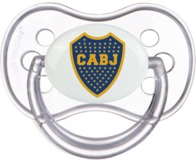 Club Atlético Boca Juniors + prénom : Transparente classique embout anatomique