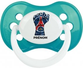 Force Paris saint-germain + prénom : Turquoise classique embout anatomique