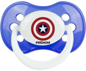 Captain america + prénom : Sucette Anatomique personnalisée