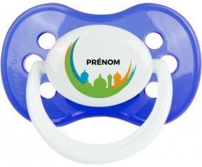 Mosqué Islam + prénom : Bleu classique embout anatomique