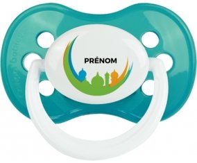 Mosqué Islam + prénom : Turquoise classique embout anatomique