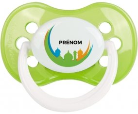 Mosqué Islam + prénom : Vert classique embout anatomique
