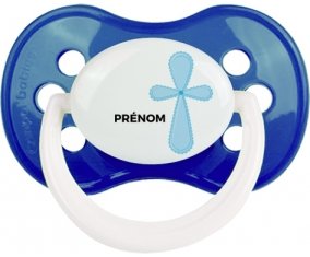 It's a boy croix bleue + prénom : Marine classique embout anatomique