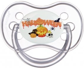 Halloween style 2 + prénom : Transparente classique embout anatomique