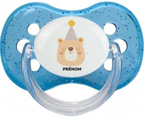 Ours anniversaire + prénom : Sucette Cerise personnalisée