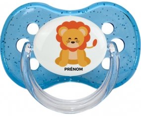Lion style 3 + prénom : Sucette Cerise personnalisée