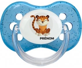 Tigre style 1 + prénom : Sucette Cerise personnalisée