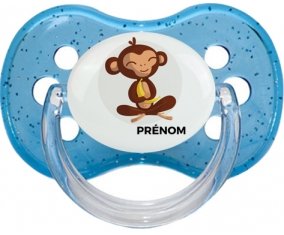 Singe style 3 + prénom : Tétine Cerise personnalisée