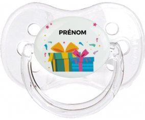 Cadeaux anniversaire style 2 + prénom : Transparent classique embout cerise