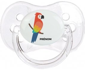 Perroquet + prénom : Transparent classique embout cerise