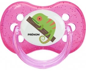 Camelion + prénom : Rose à paillette embout cerise